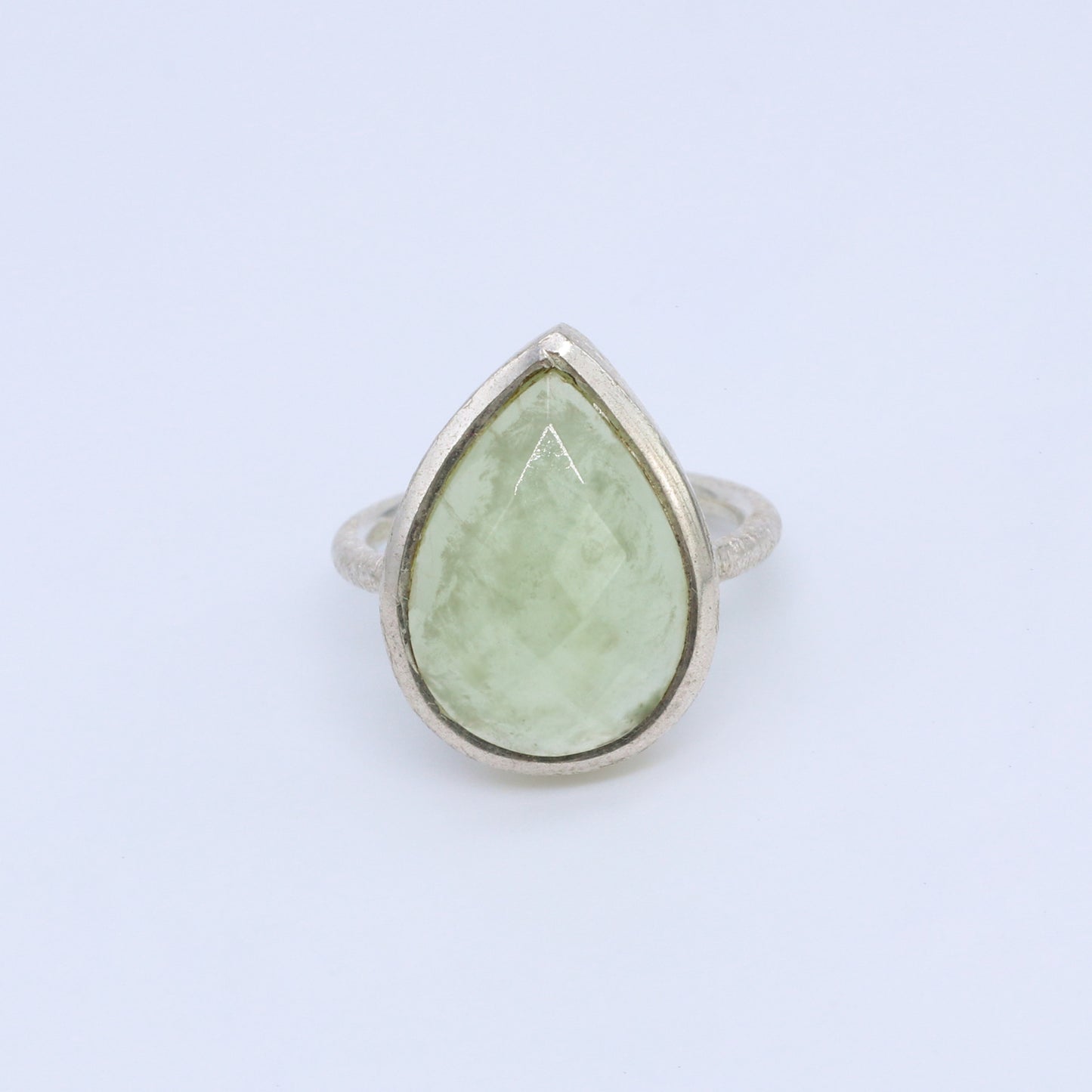 Plata Luz anillo Prehenita Grun 02