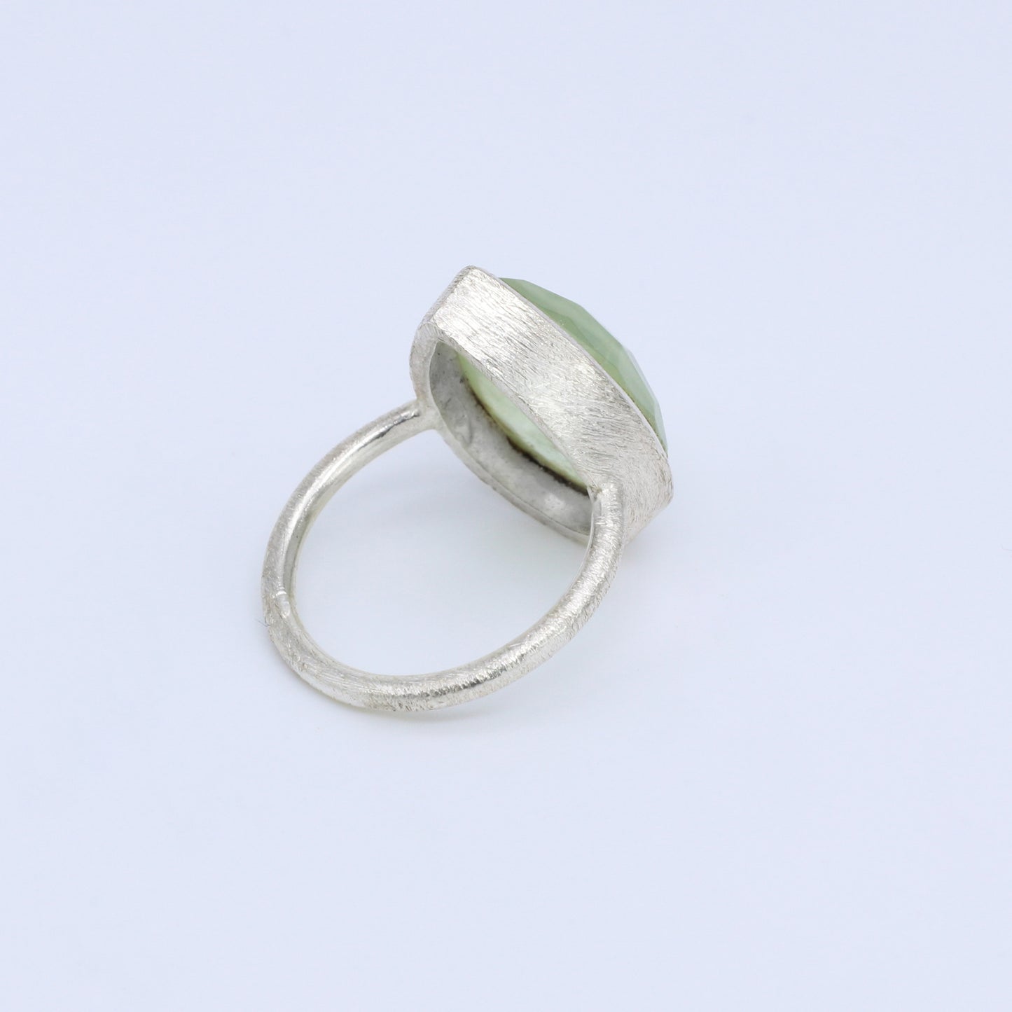 Plata Luz anillo Prehenita Grun 04