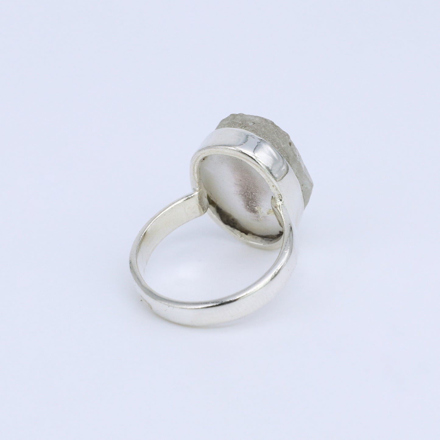Plata Luz Anillo Cuarzo Diafanis 04