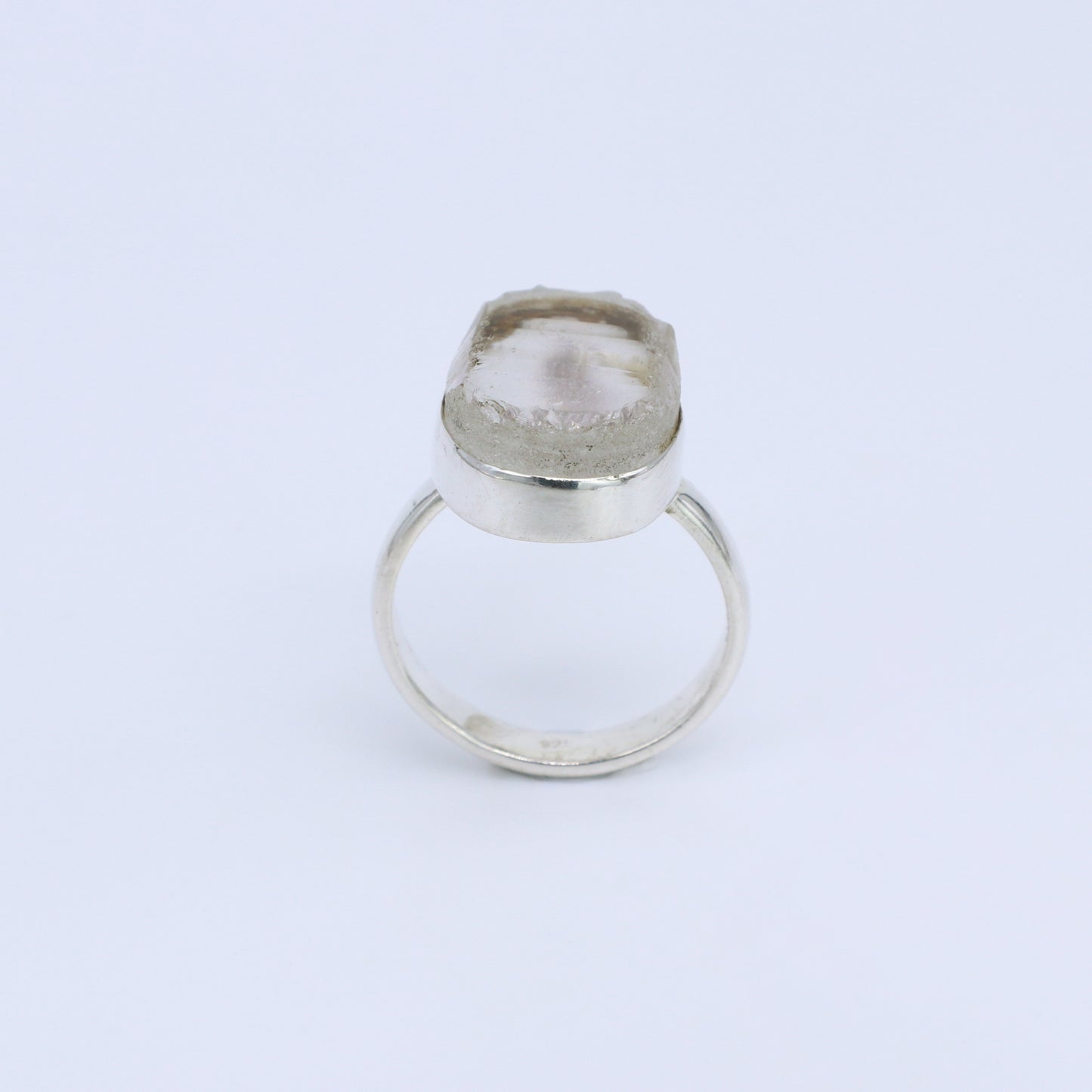 Plata Luz Anillo Cuarzo Diafanis 01
