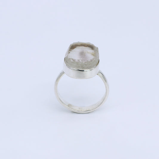 Plata Luz Anillo Cuarzo Diafanis 01