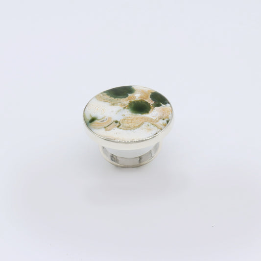 IC: ANILLO PLATA AGATA MUSGOSA