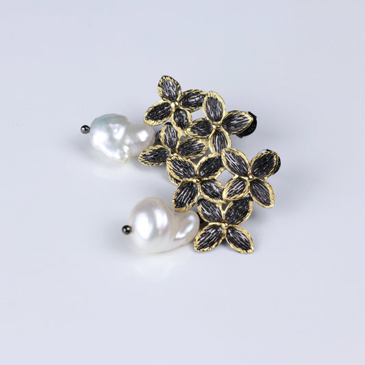 Pendiente Flower S - Plata Luz