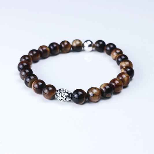 Pulsera Budha Tigre - Plata Luz