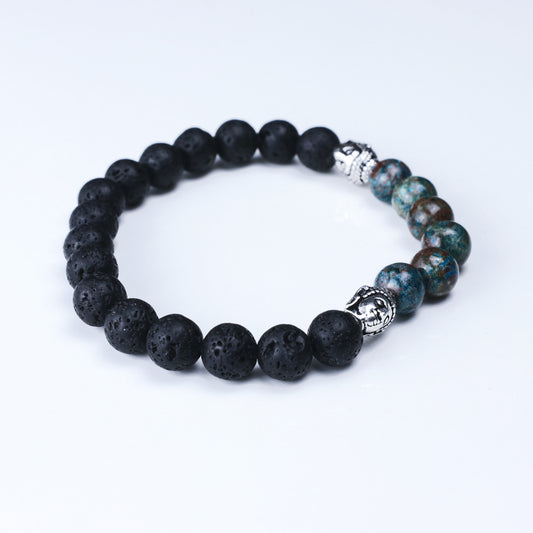 Pulsera Double Budha - Plata Luz