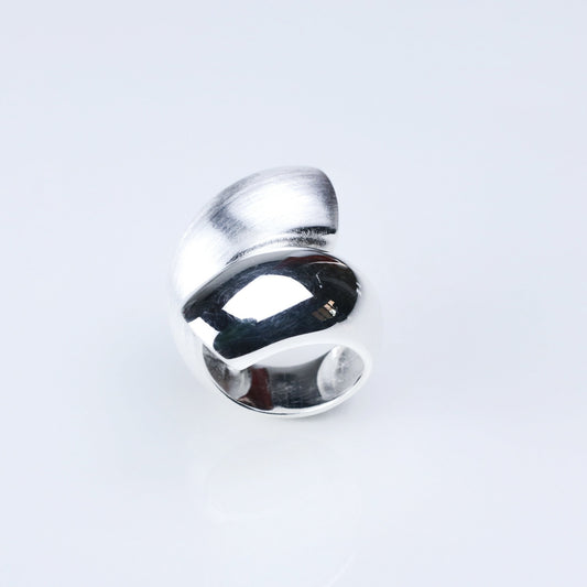 IC: ANILLO PLATA 925 MATIZADO GEOMETRICO