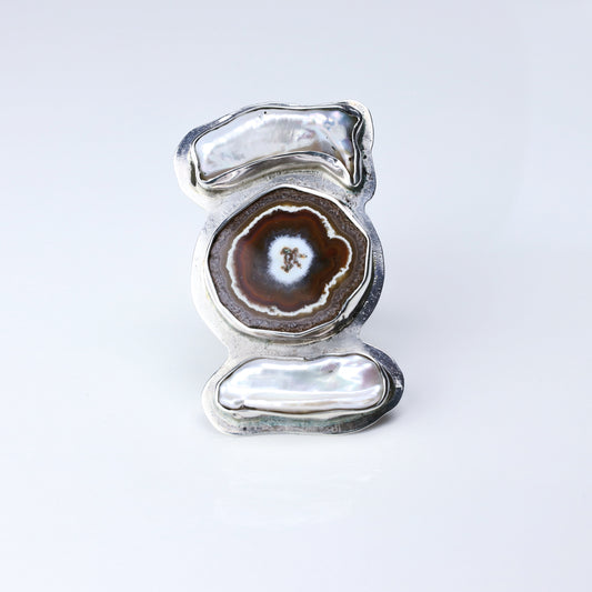 Anillo Akaatti - Plata Luz
