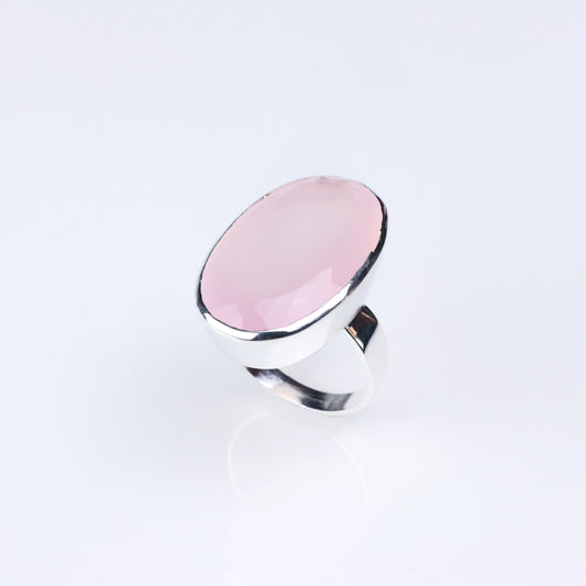 IC: Anillo CALCEDONIA ROSA PLATA