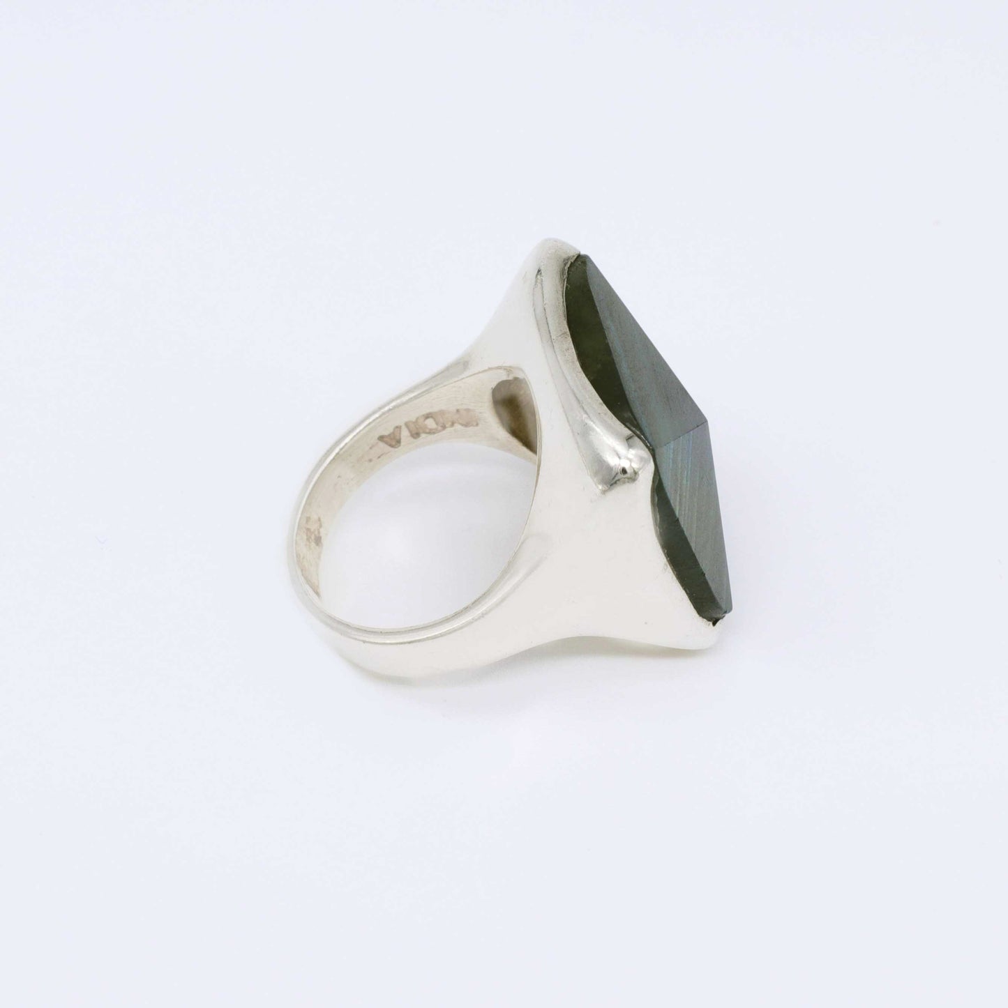 IC: ANILLO PLATA LABRADORITA CUBO