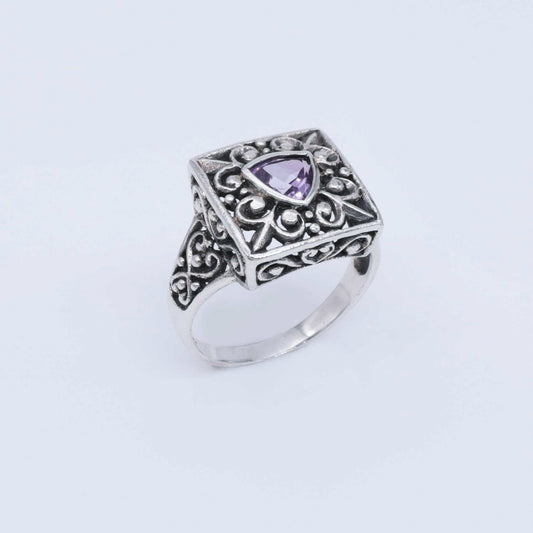IC: ANILLO PLATA AMATISTA