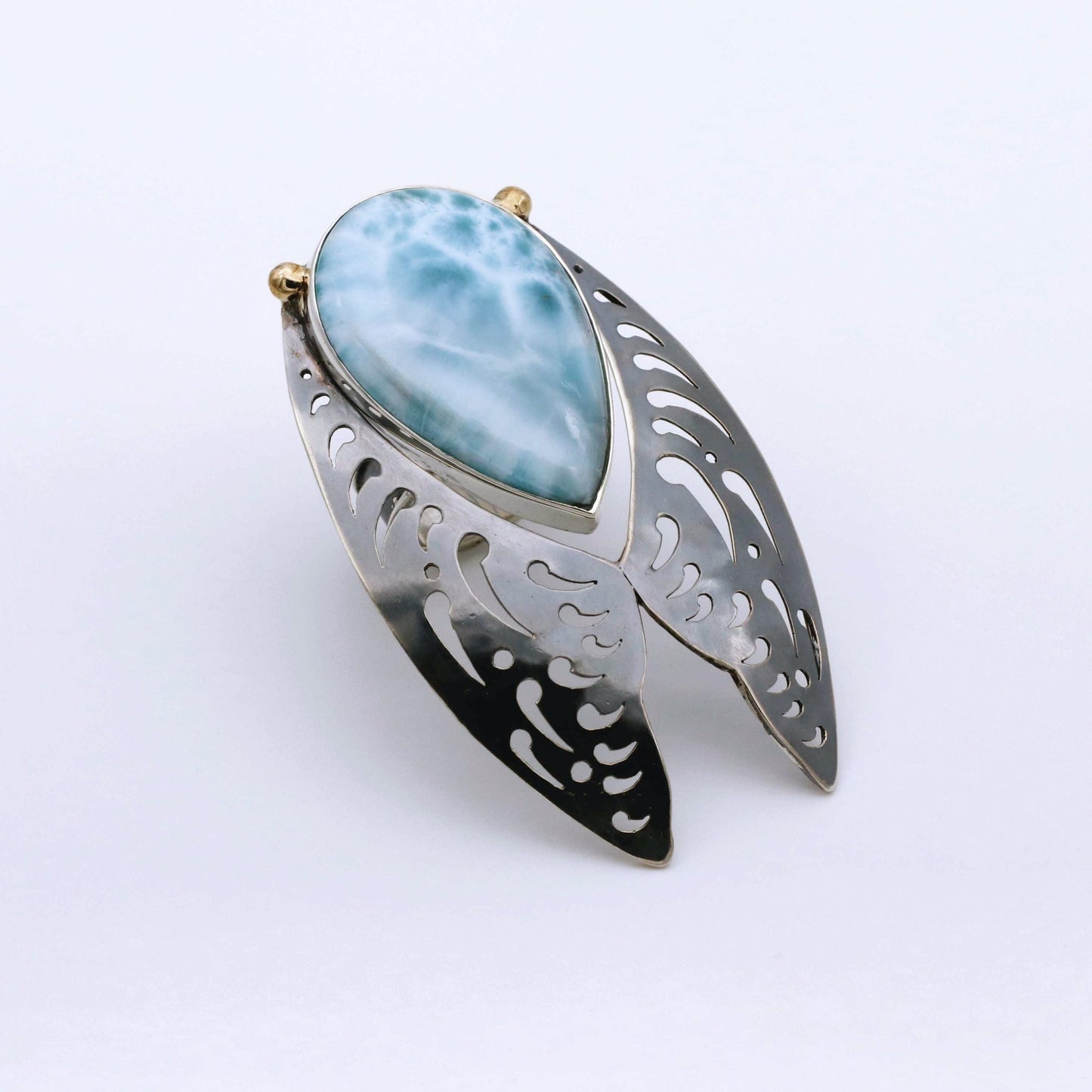 IC: ANILLO PLATA LARIMAR ARTESANIA