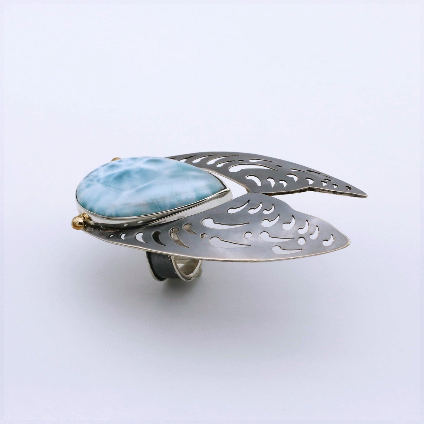 IC: ANILLO PLATA LARIMAR ARTESANIA