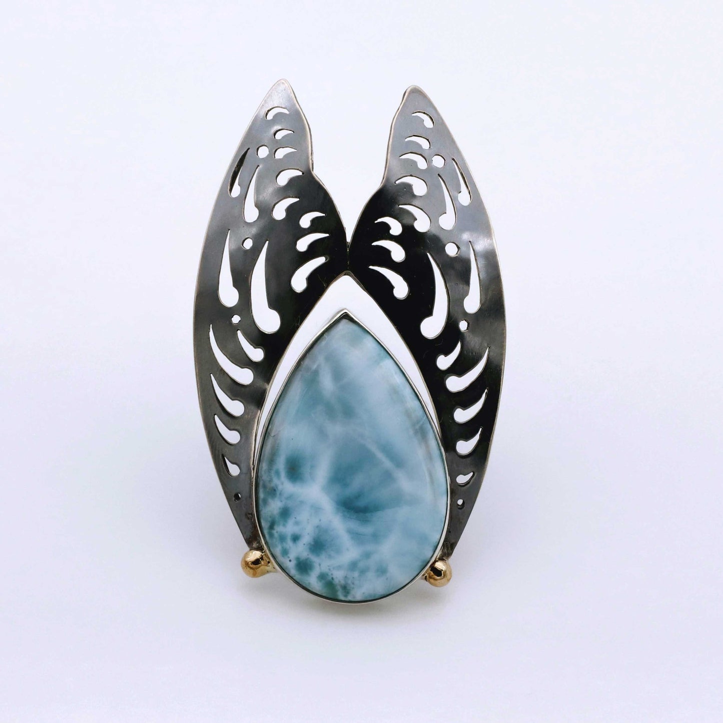 IC: ANILLO PLATA LARIMAR ARTESANIA