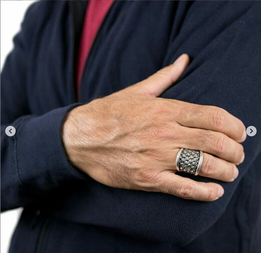 Anillo Malla - Plata Luz