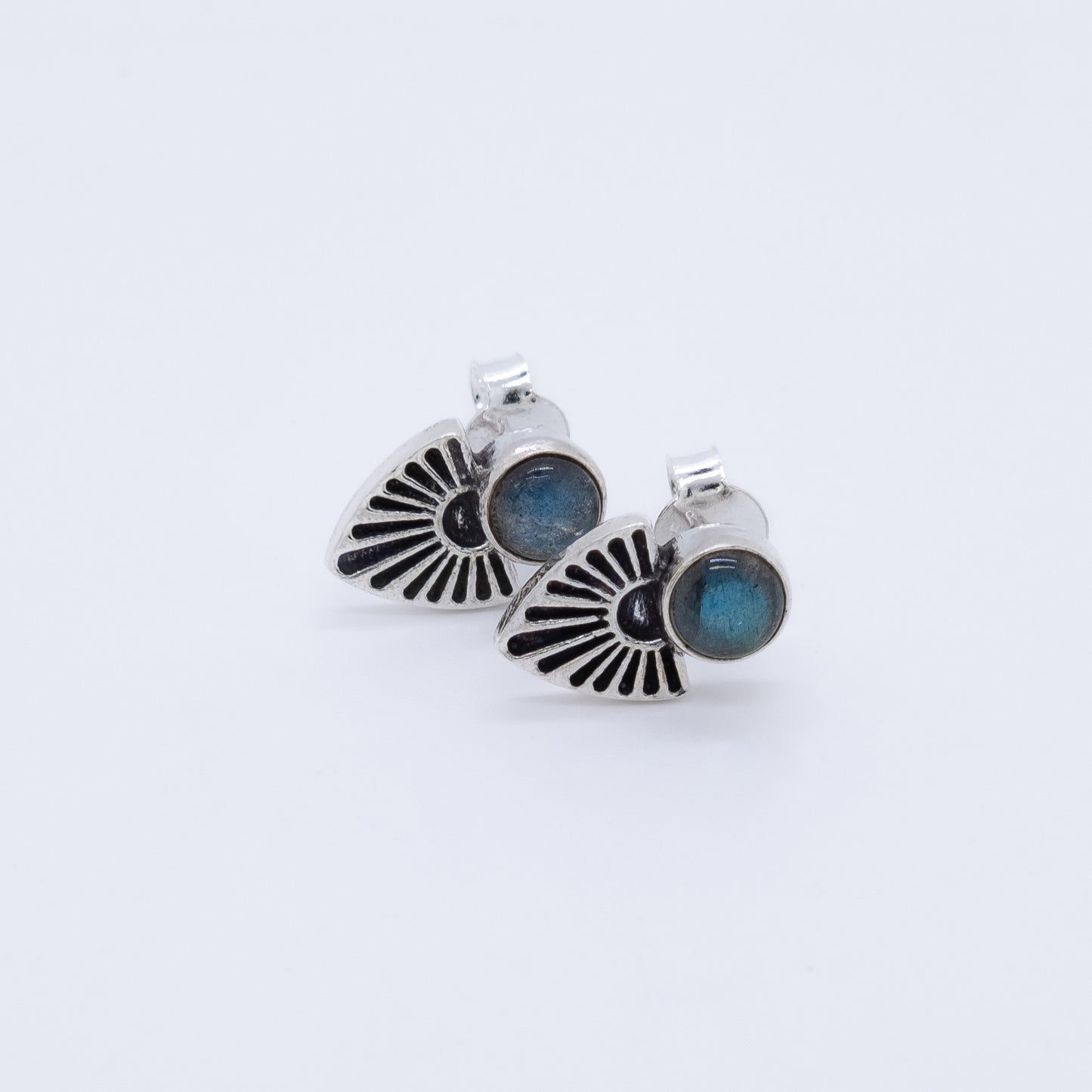 Pendientes Inia Hecho a Mano Plata 925 y Labradoritas Naturales