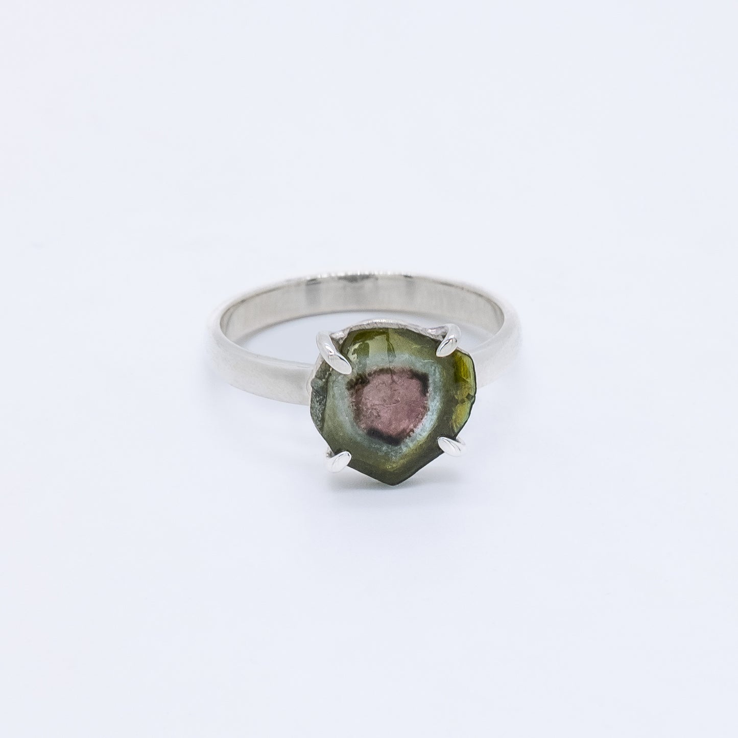 Anillos Renao Plata de Ley y Turmalina Sandía