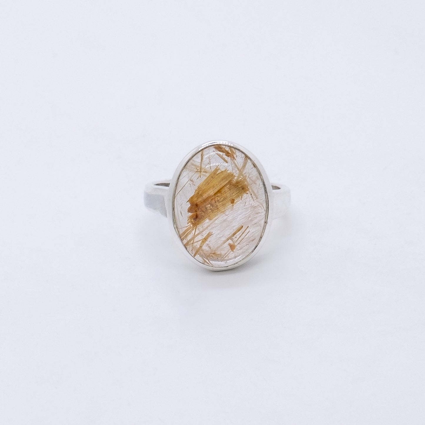 Anillo Komovebi Plata con Cuarzo Rutilado