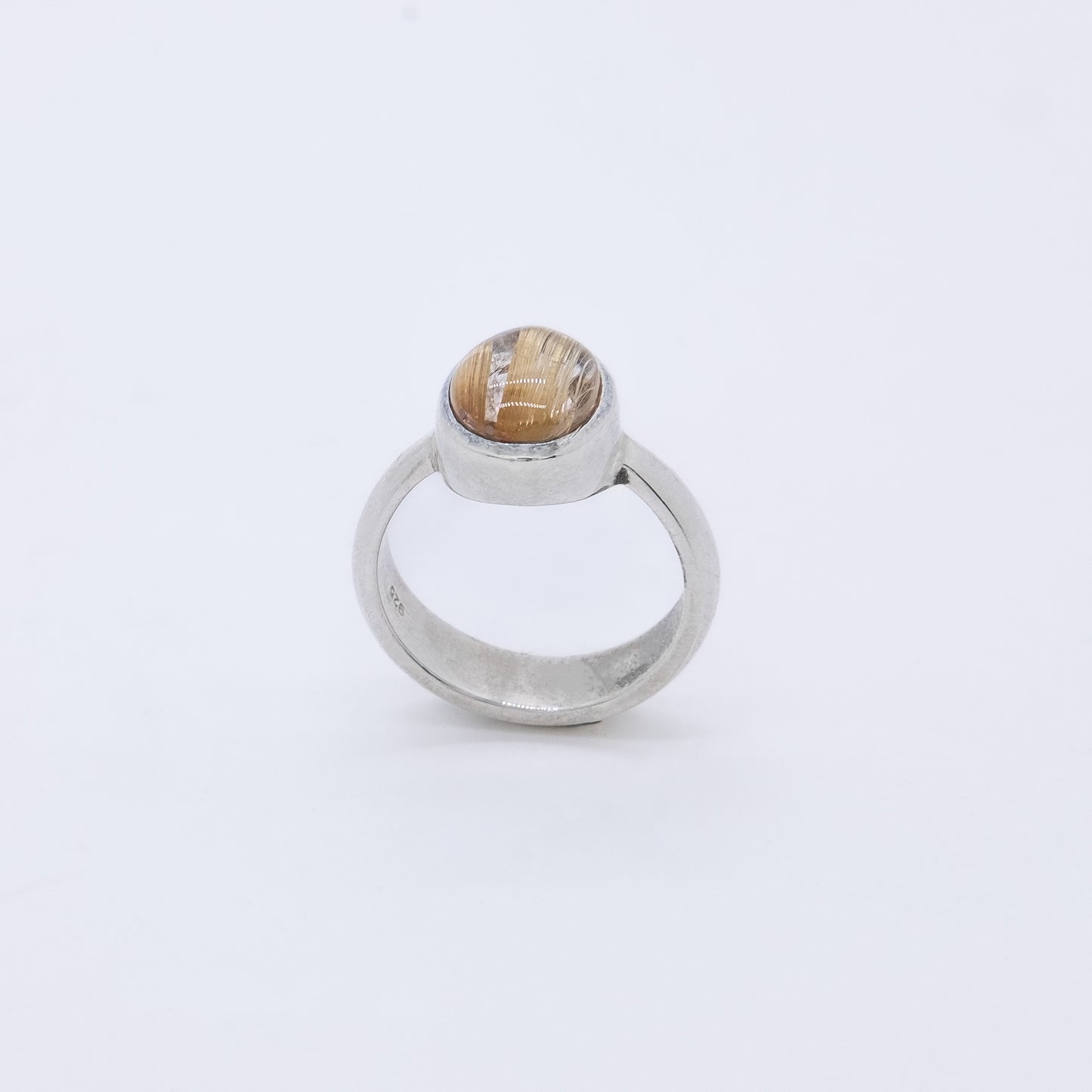 Anillo Koi Plata y Cuarzo Rutilado