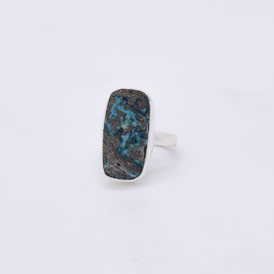 Anillo Ukiyo Plata 925 y Ópalo Matrix Australiano