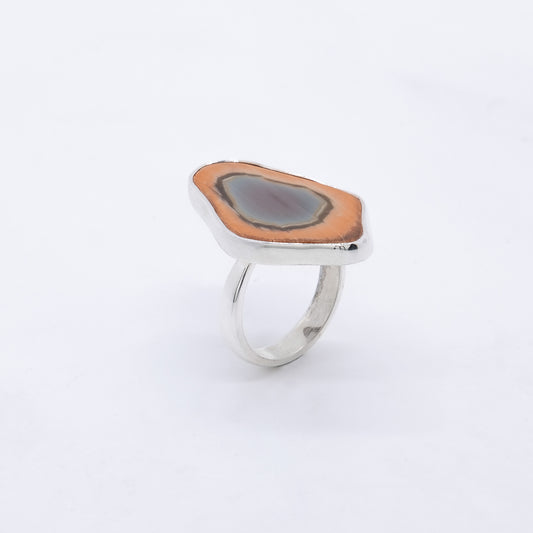 Anillo Kalopsia Plata 925 y Jaspe Imperial