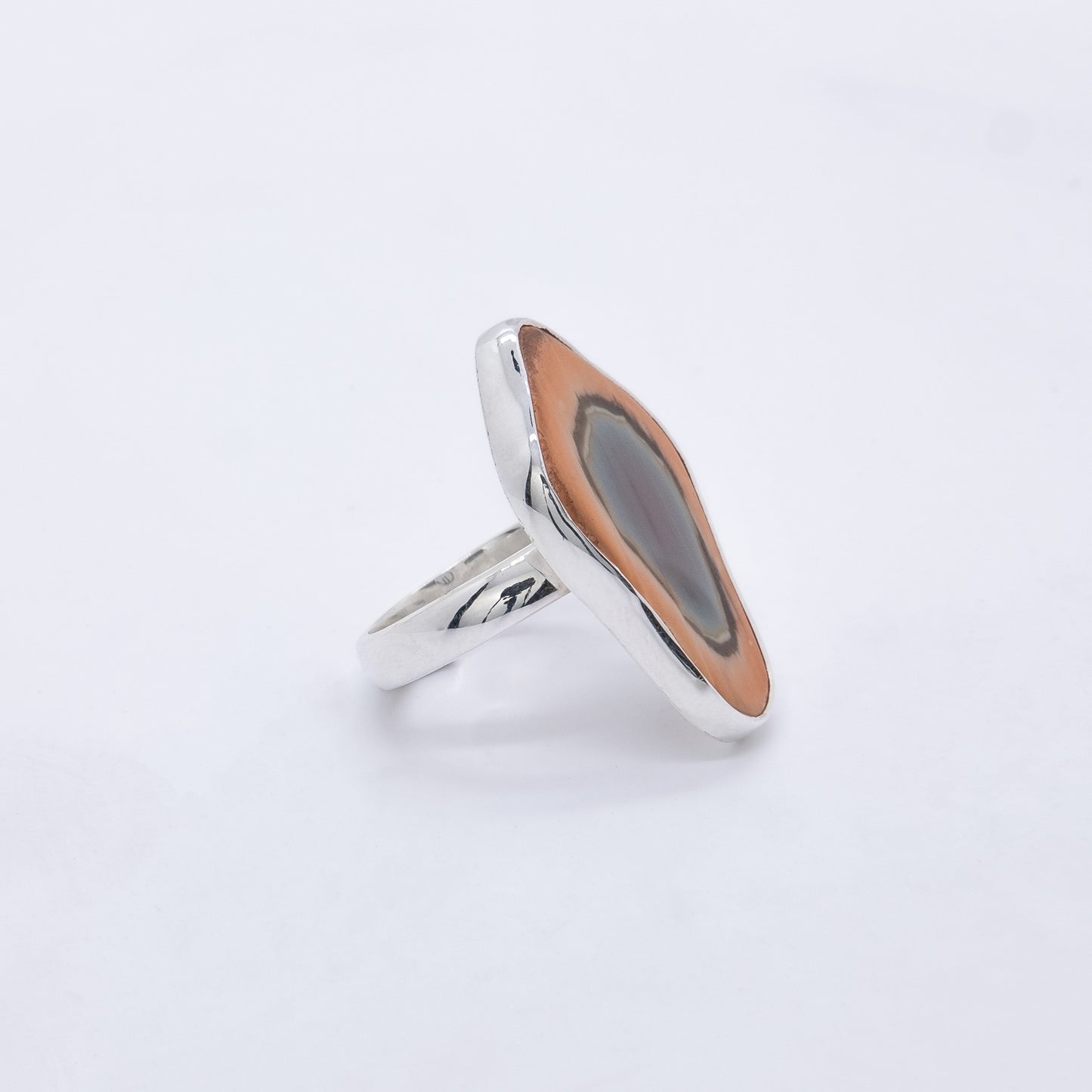 Anillo Kalopsia Plata 925 y Jaspe Imperial