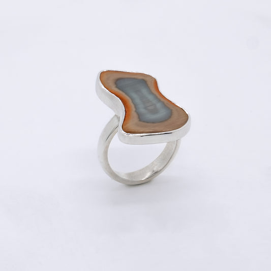 Anillo Psicodelia Plata 925 y Jaspe Imperial