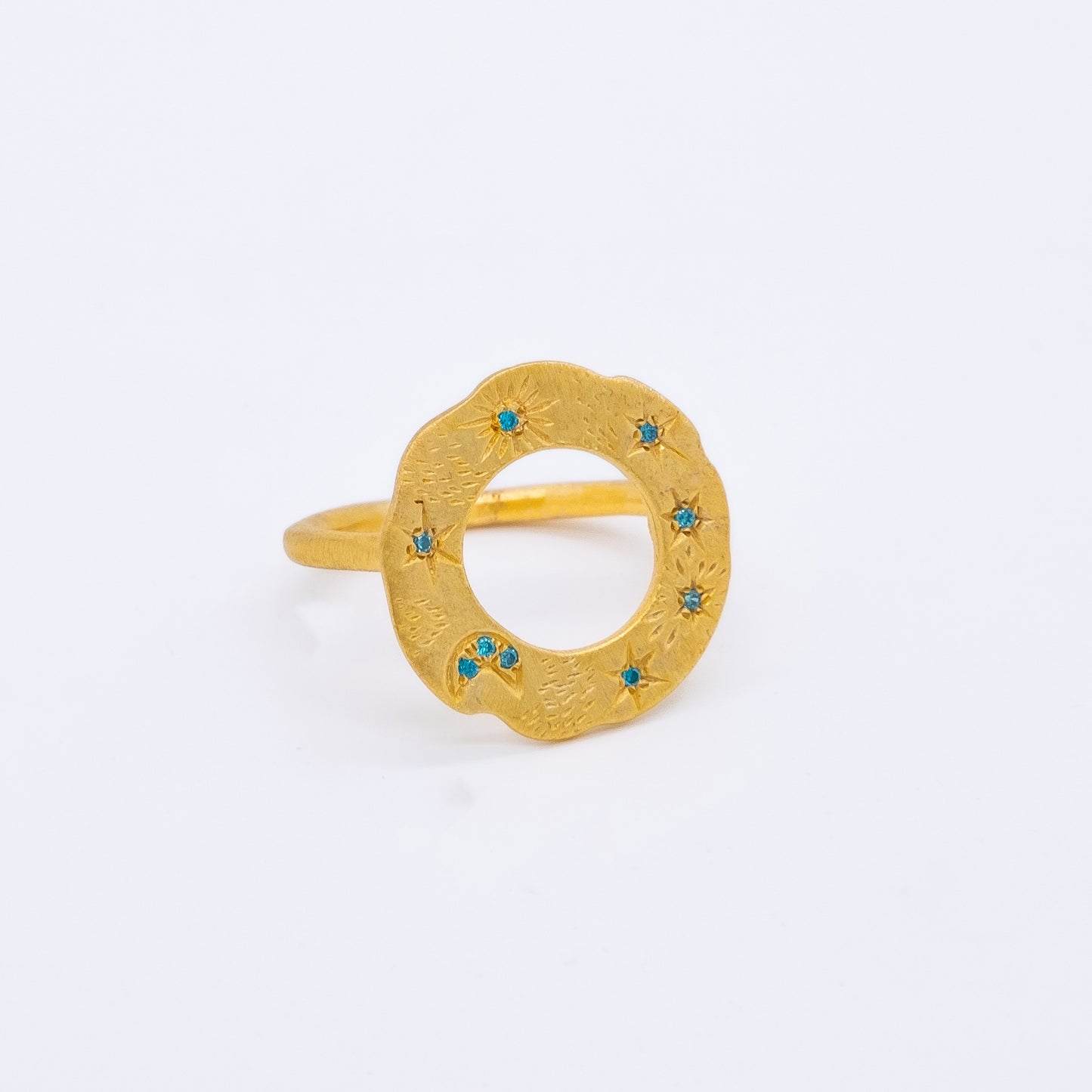 Anillo Universe Plata 925 Baño Oro 18k