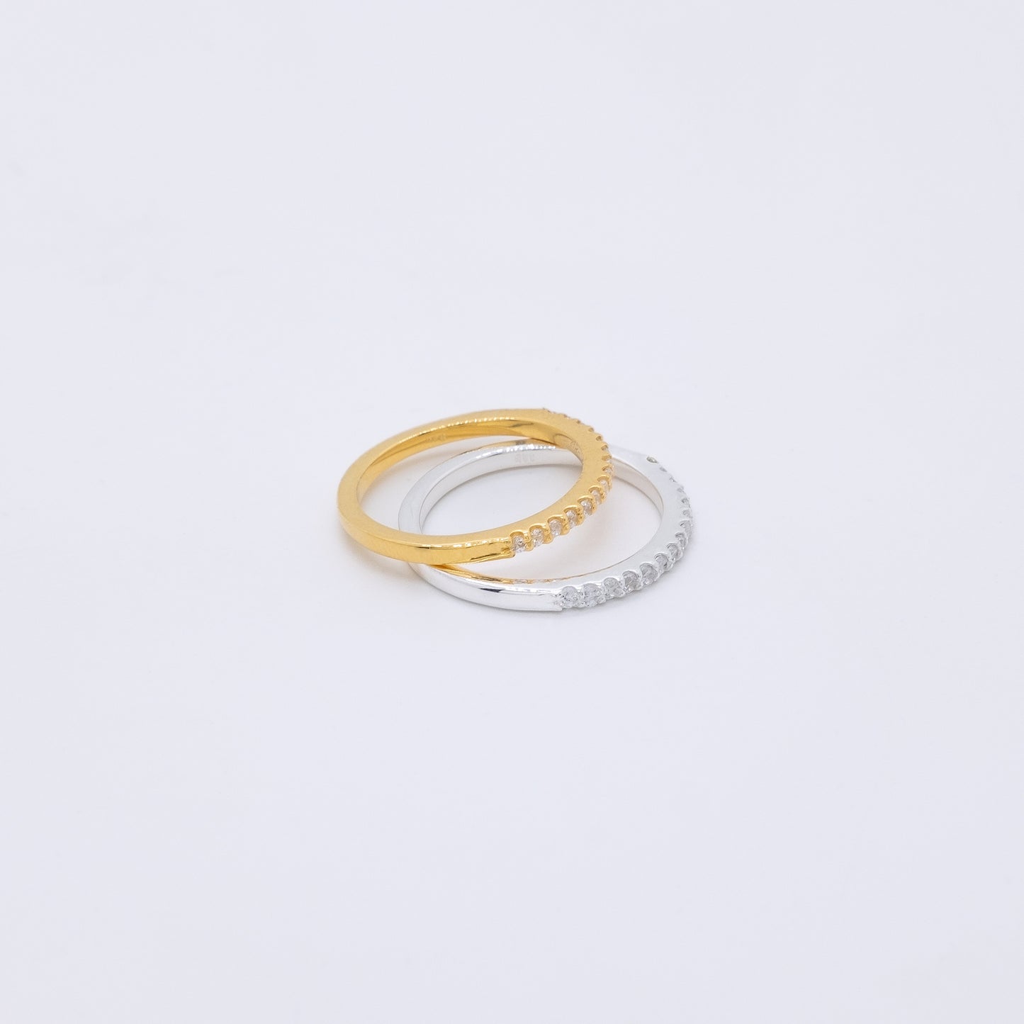 Anillo Kohatu Plata 925 Baño Oro 18k y Circonitas