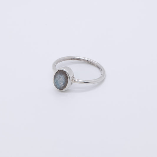 Anillo Hina Hecho a Mano Labradorita