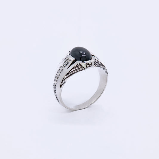 Anillo Nakahi Plata 925 y Ónix Natural