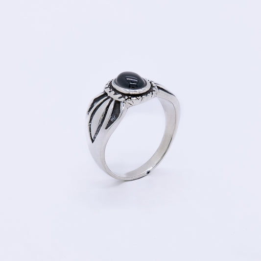 Anillo Raina Plata 925 Ónix negro