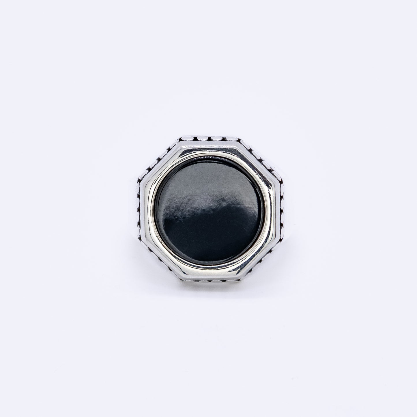 Anillo Octo Plata 925 y Ónix Natural