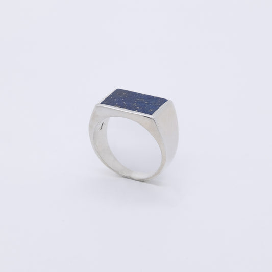 Anillo Tapagua Plata 925 y Lapislázuli - Ónix natural
