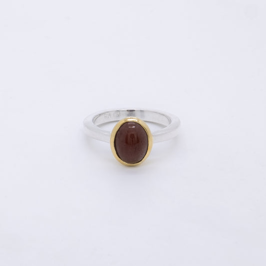 Anillo Kanohi Hecho a Mano Plata 925 Baño Oro 18k Ojo de Alcón