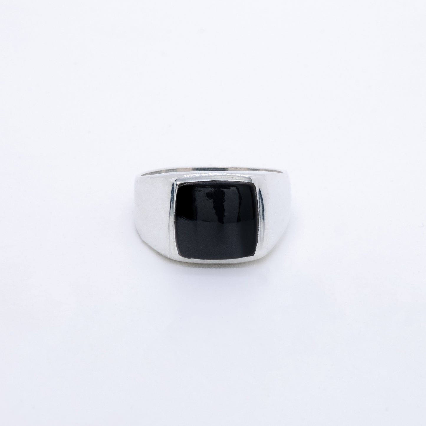 Anillo Lapagua Plata 925 y Ónix negro Cuadrado