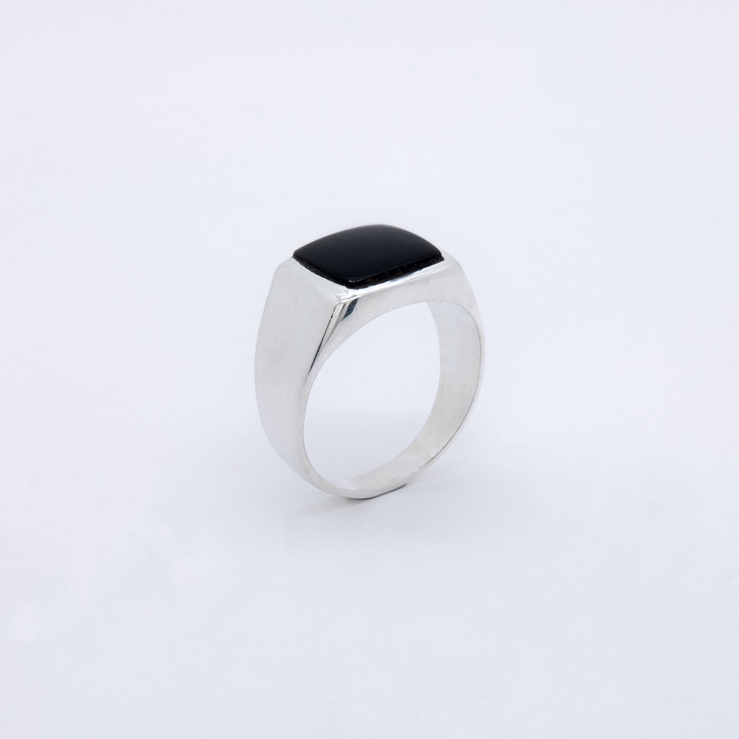 Anillo Lapagua Plata 925 y Ónix negro Cuadrado