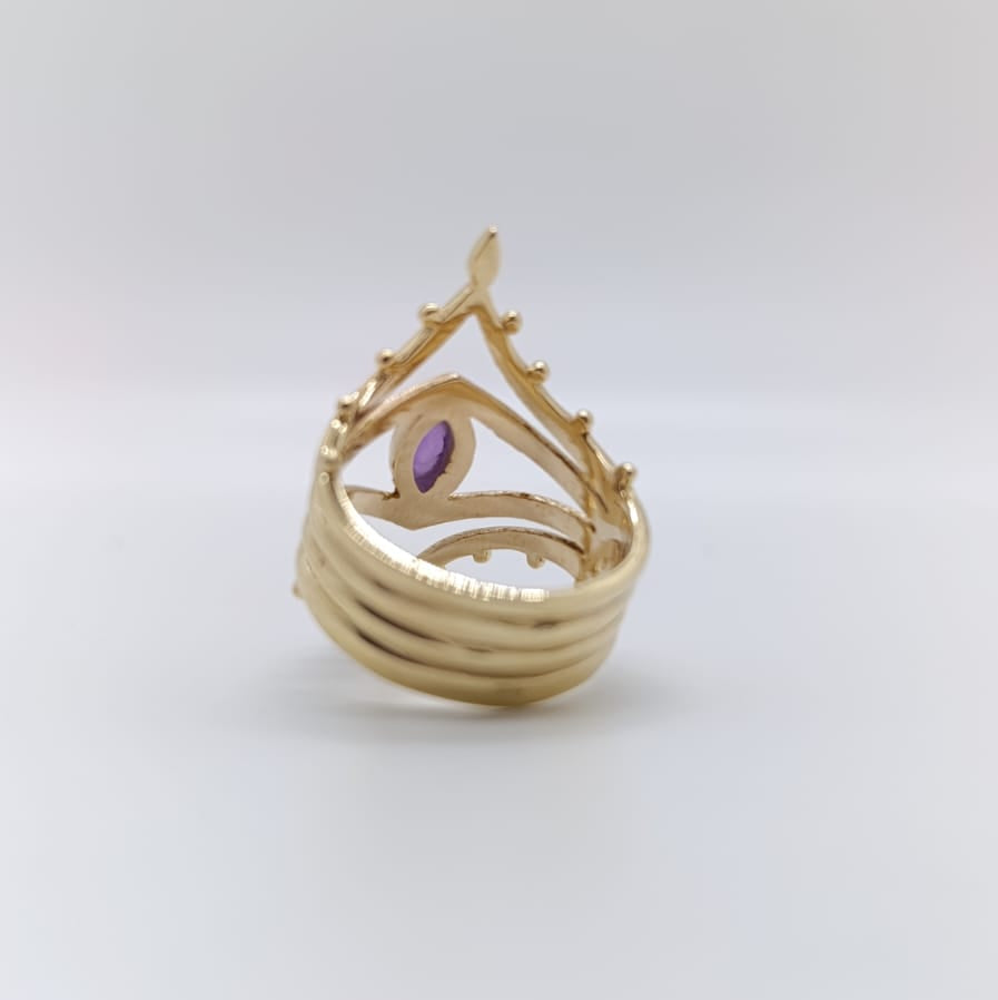 Anillo Geometria Chapado en Oro 18k