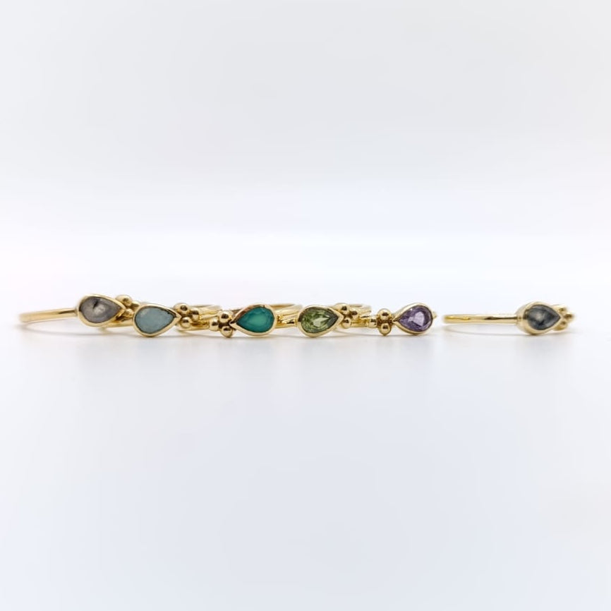Anillo Trip Chapado en Oro 18k