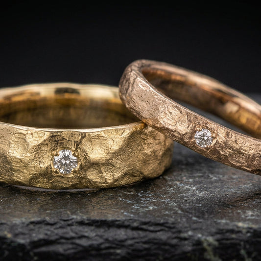 Alianzas Personalizadas de Plata y Oro 18k