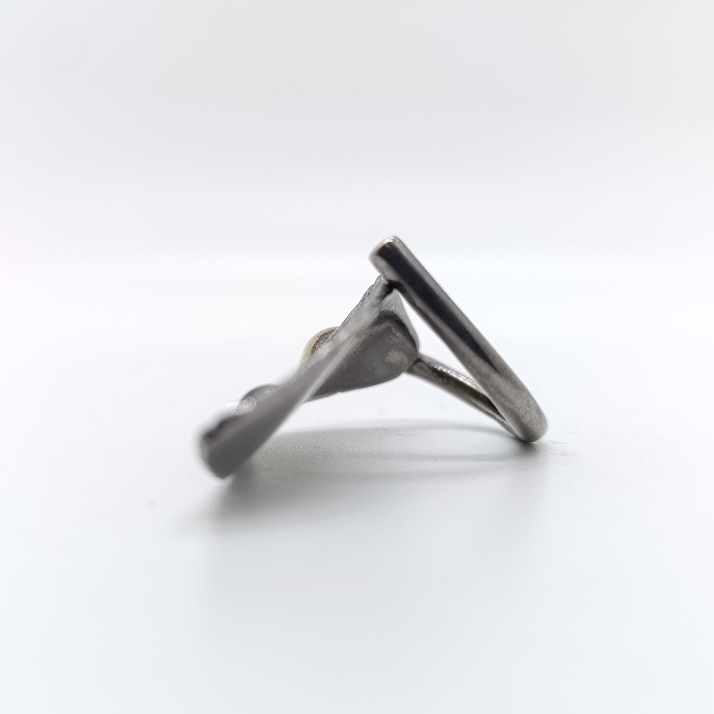 Anillo Hoja Turmalina Verdelita Plata Chapada Oro 18k