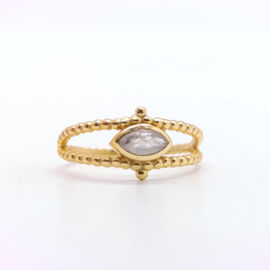 Anillo Ojo Chapado en Oro