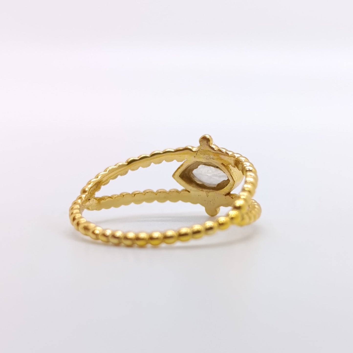 Anillo Ojo Chapado en Oro