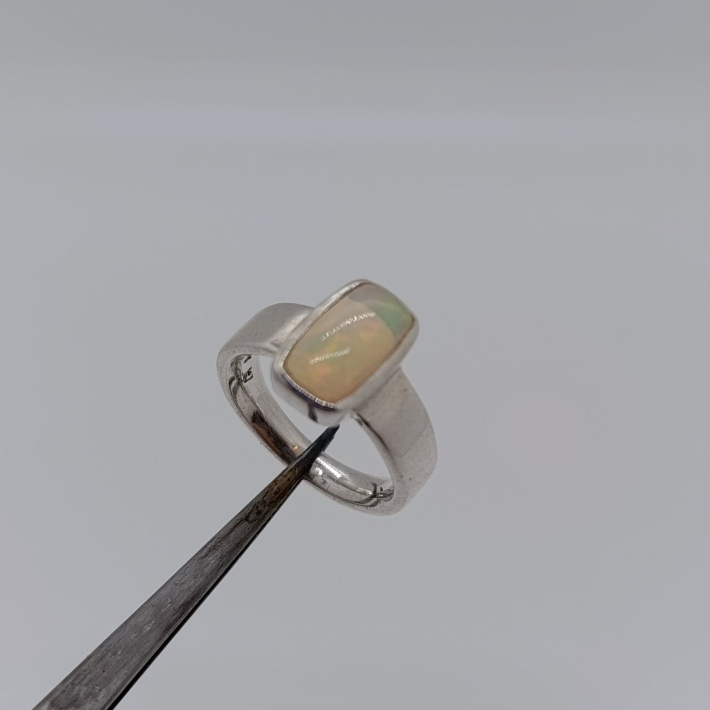 Anillo Opalo Walo Rectangulo Calidad AAA