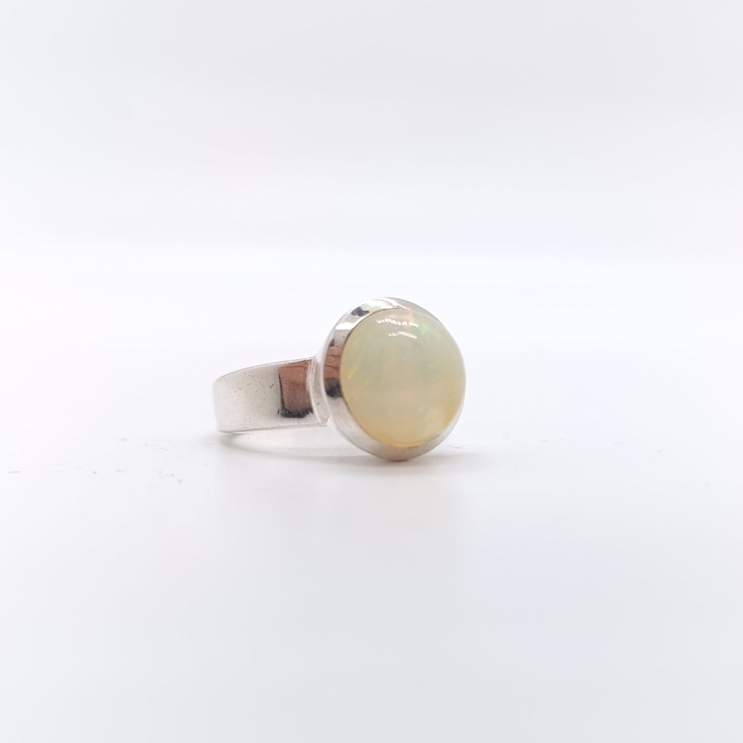 Anillo Opalo Walo Redondo Calidad AAA