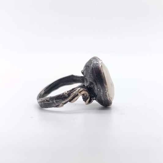 Anillo Perla Redonda Chapado Oro 18k