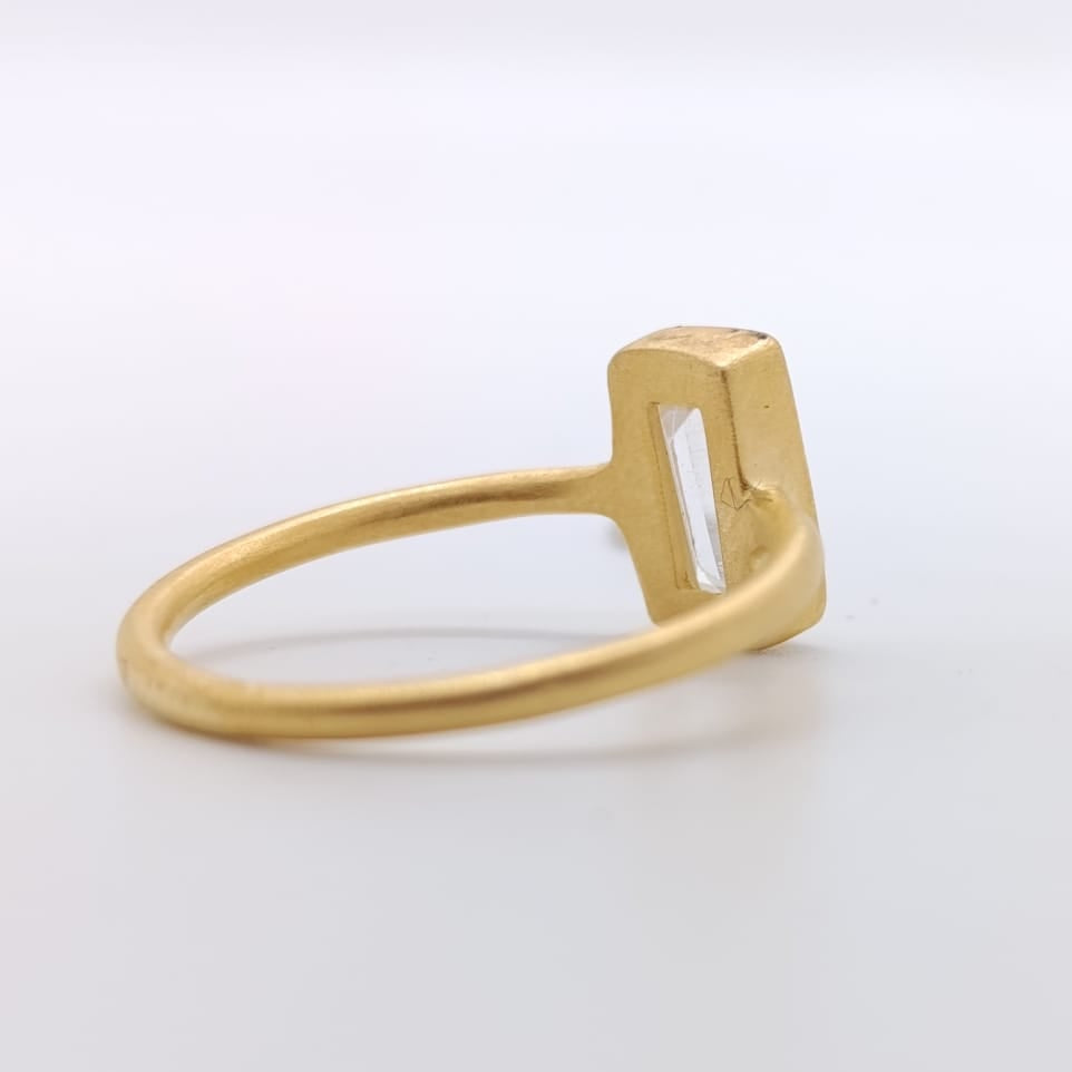 Anillo Topacio Chapado Oro 18k