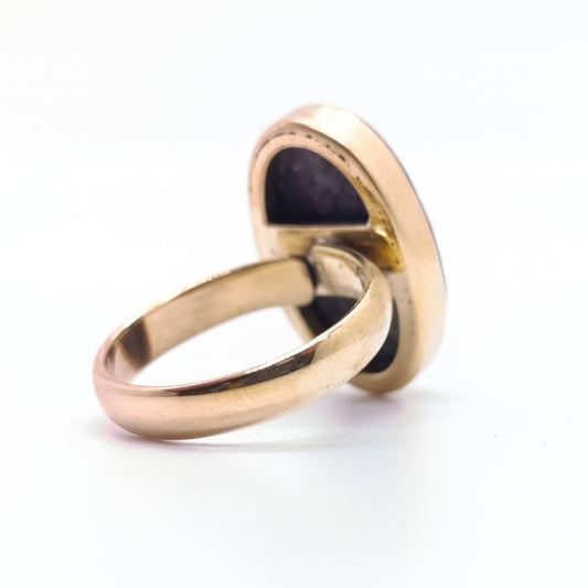 Anillo Zoisita con Rubí