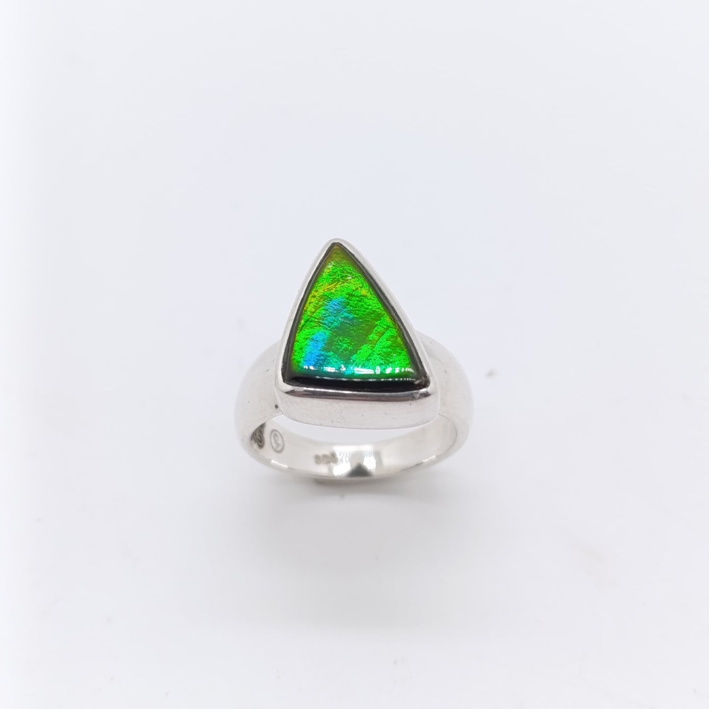 Anillo Camaleón Ammolite Natural