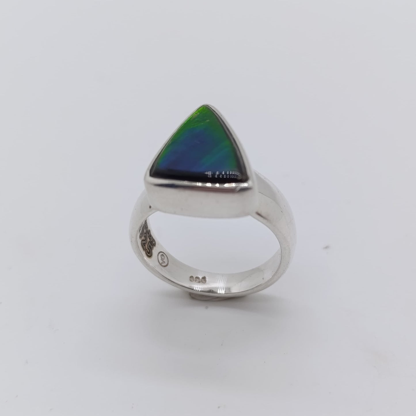 Anillo Camaleón Ammolite Natural