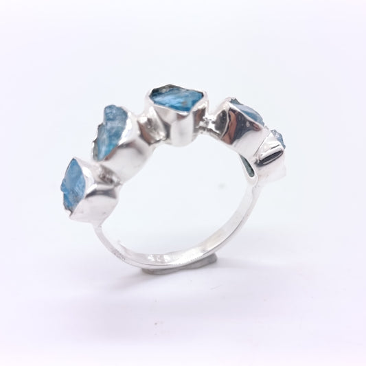 Anillo Motiak Apatito en bruto Plata 925